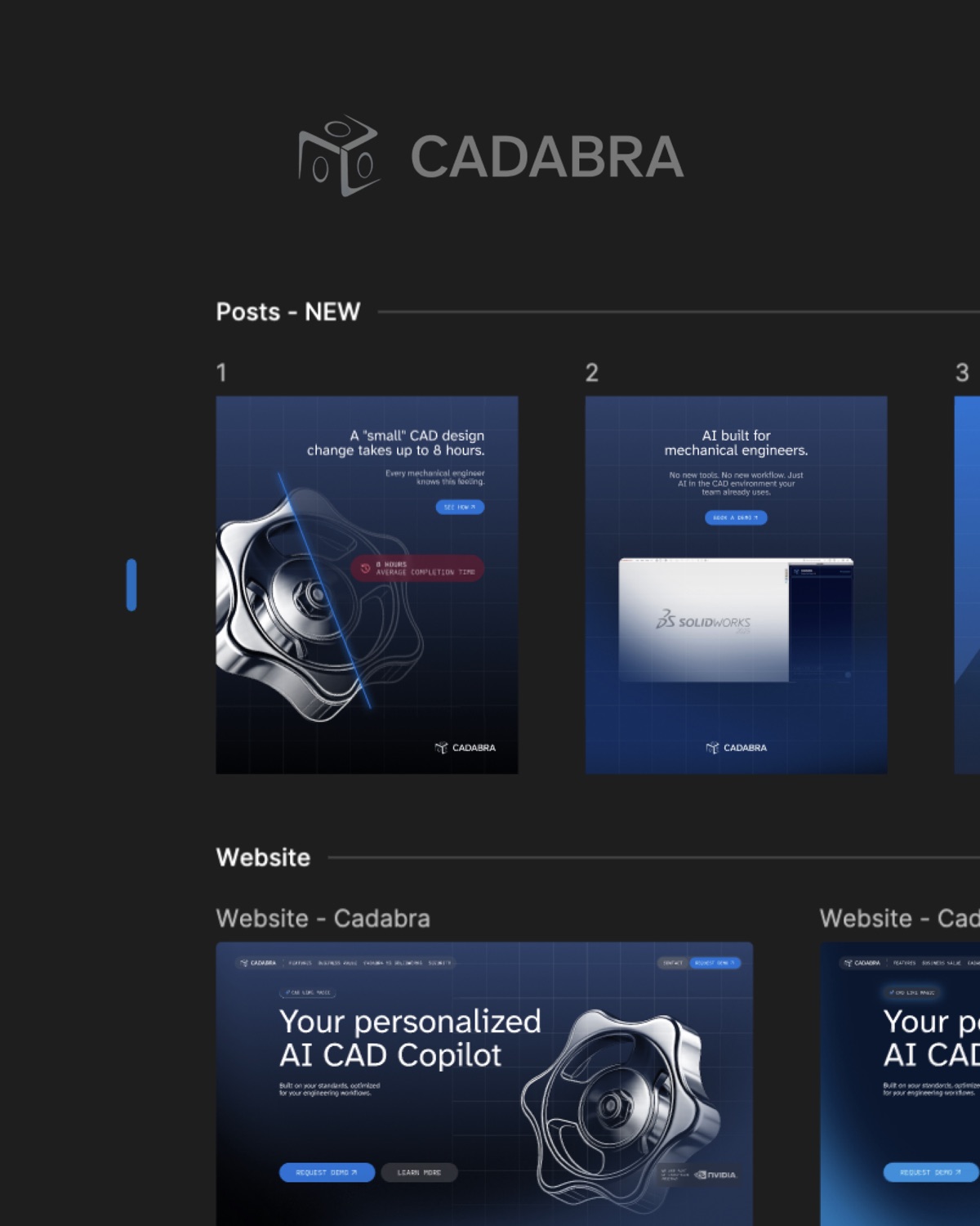 CADABRA AI CAD brand and website by CIELO